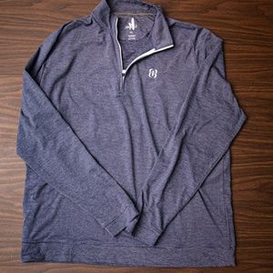 XL - Johnnie-O Quarter Zip Pullover, Blue/Gray